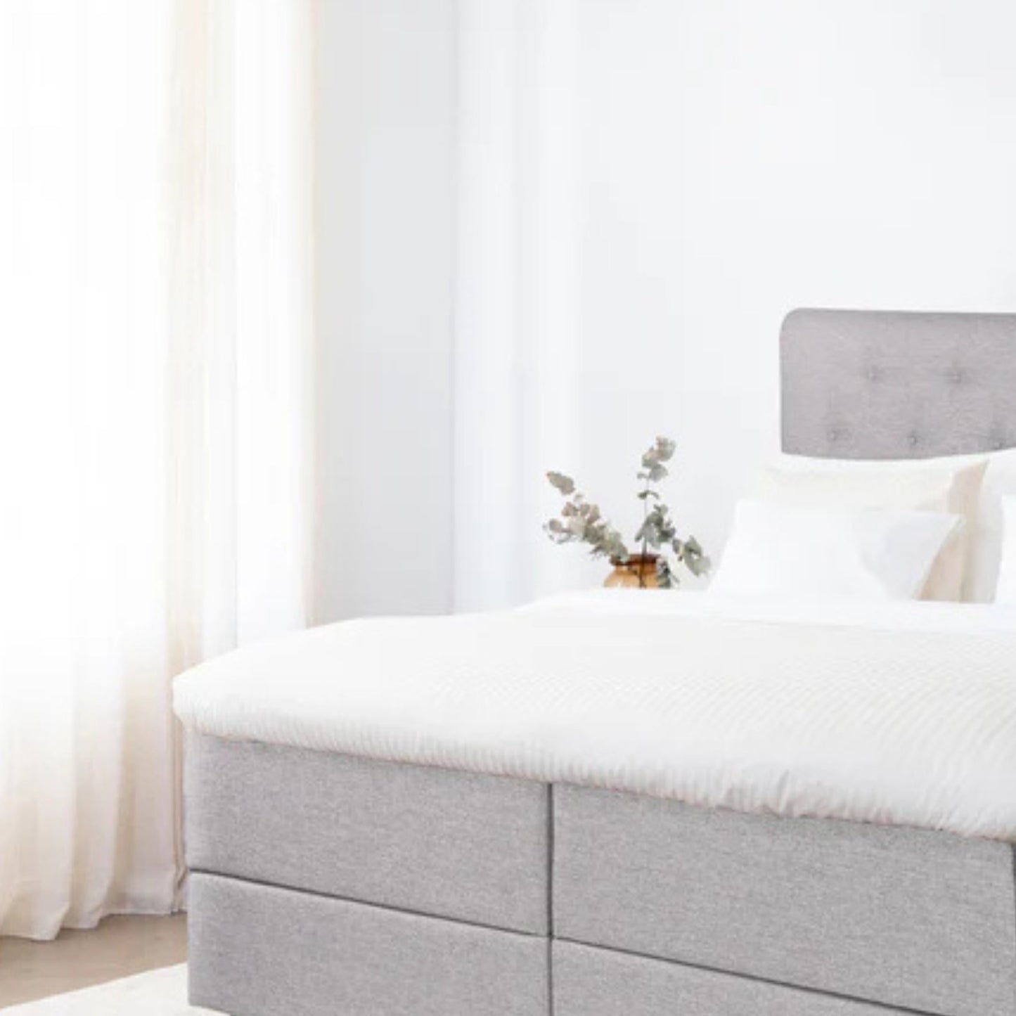 Roosa-jenkkisänkypaketti 160x200 cm | vaaleanharmaa | erä