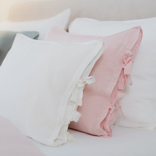Linen duvet cover set | powder