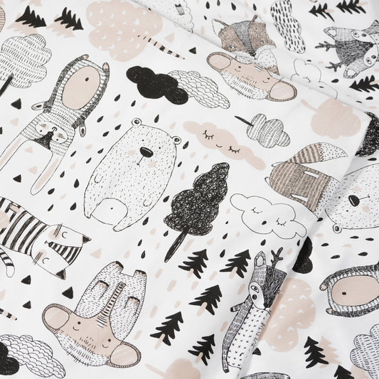 Kaverit Organic - vauvan pussilakanasetti | valkoinen/kaakao