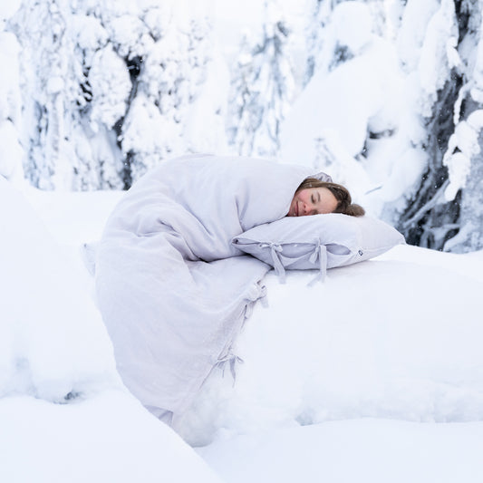 Pellava-pussilakanasetti | jää