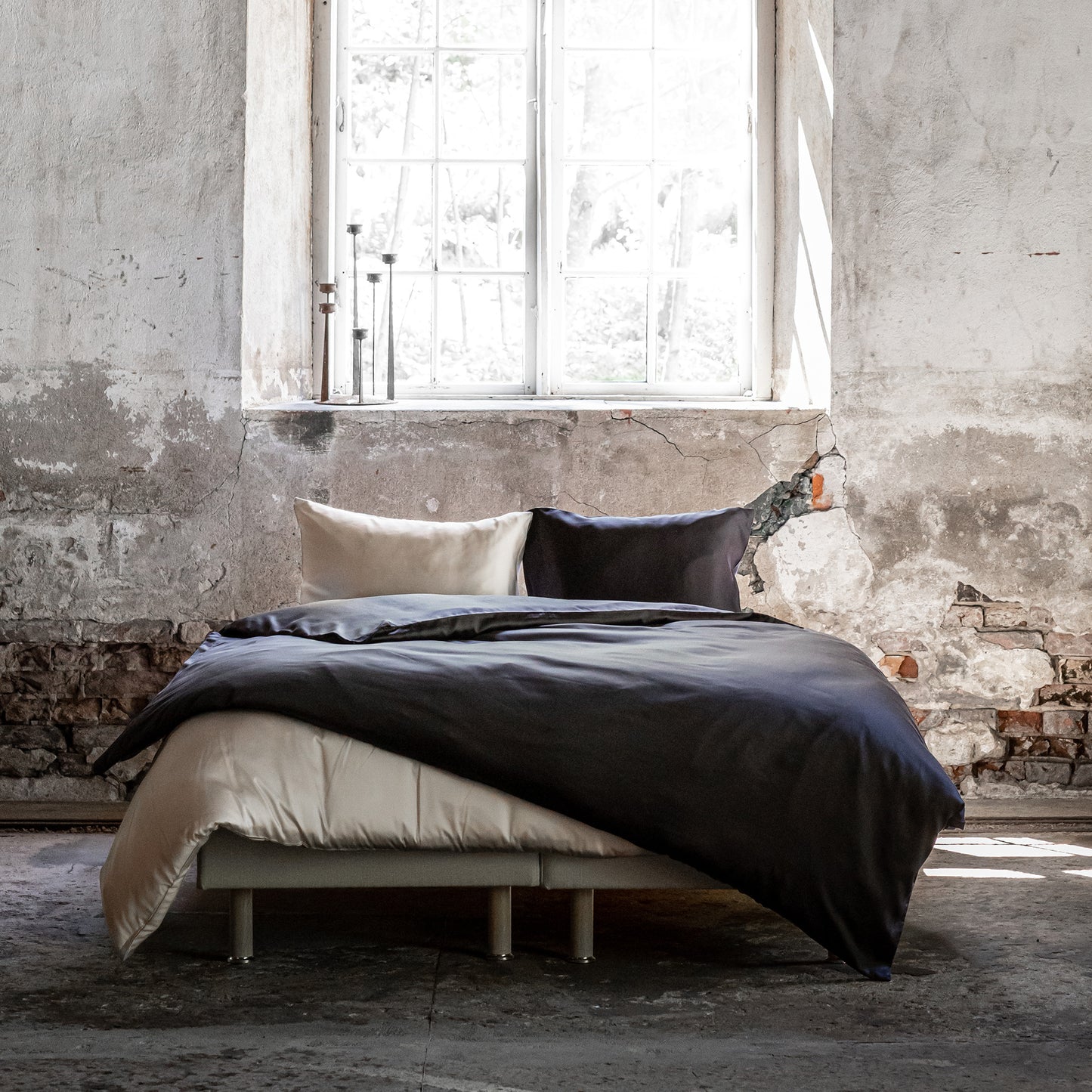 Tencel satin duvet cover set | champagne