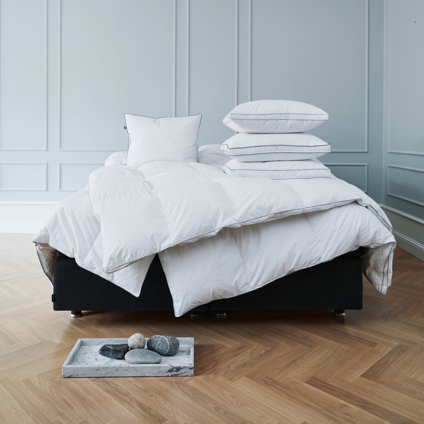 Hotel continental bed 160x200 cm | dark grey