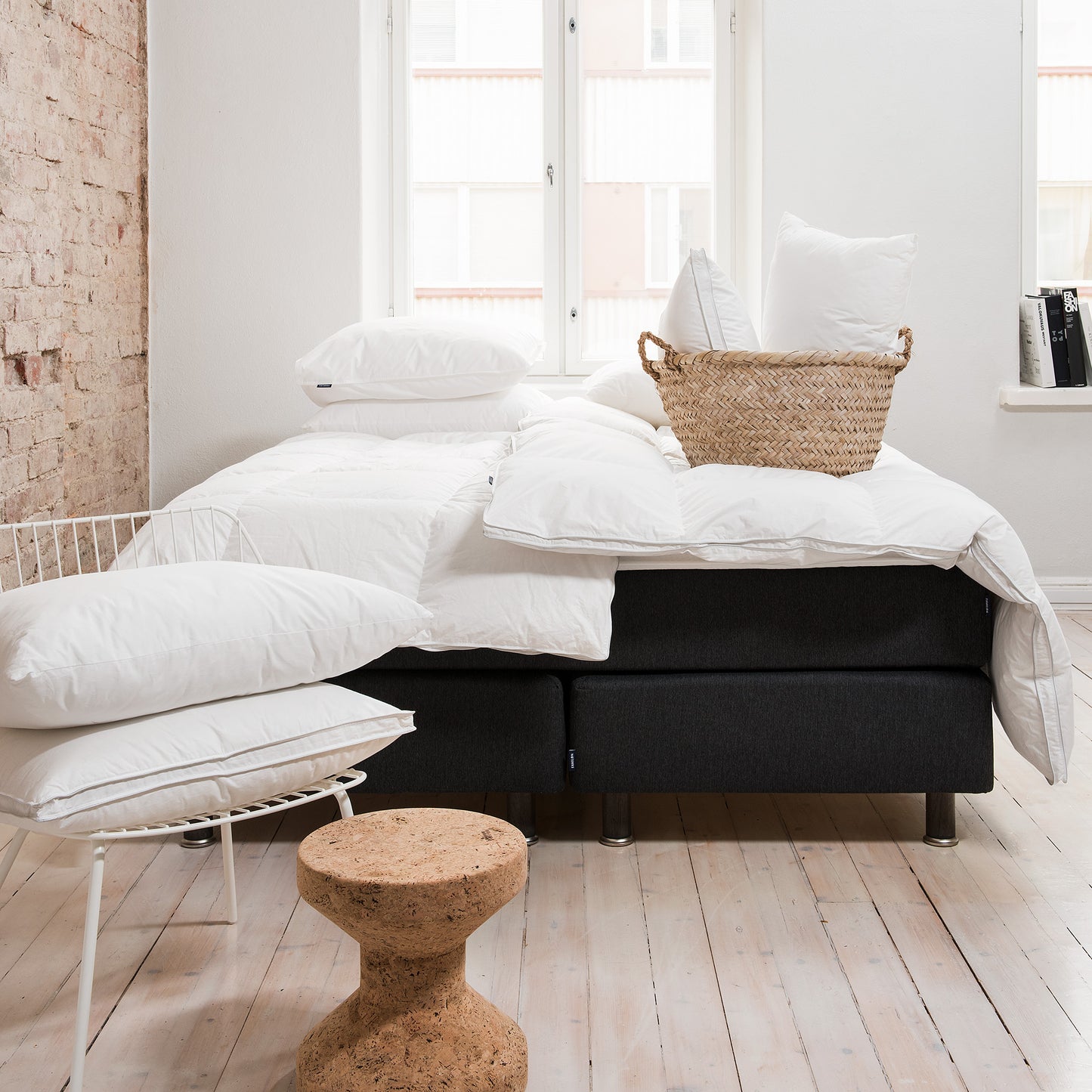 Hotel continental bed 160x200 cm | dark grey