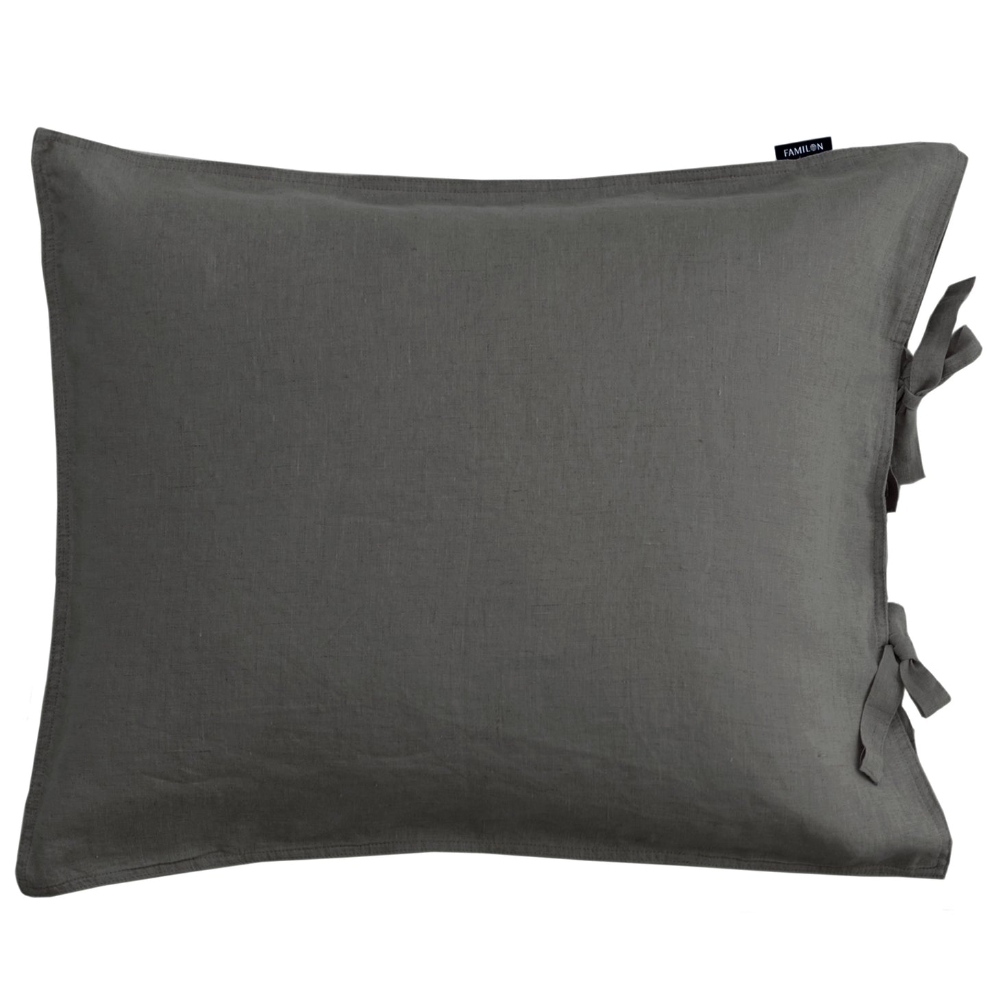 Linen large pillowcase | dark grey