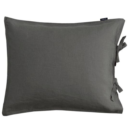 Linen large pillowcase | dark grey