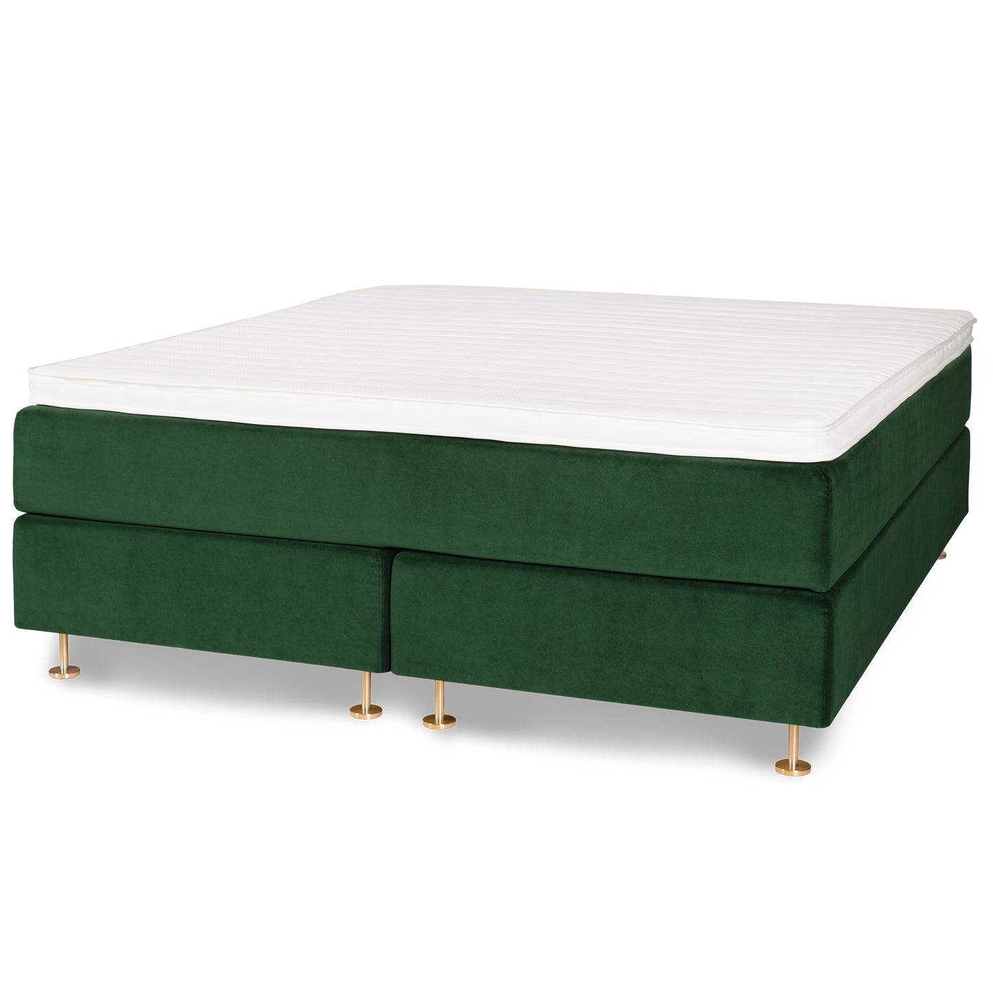 Velvet Lux continental bed bundle 180x200 cm | dark green