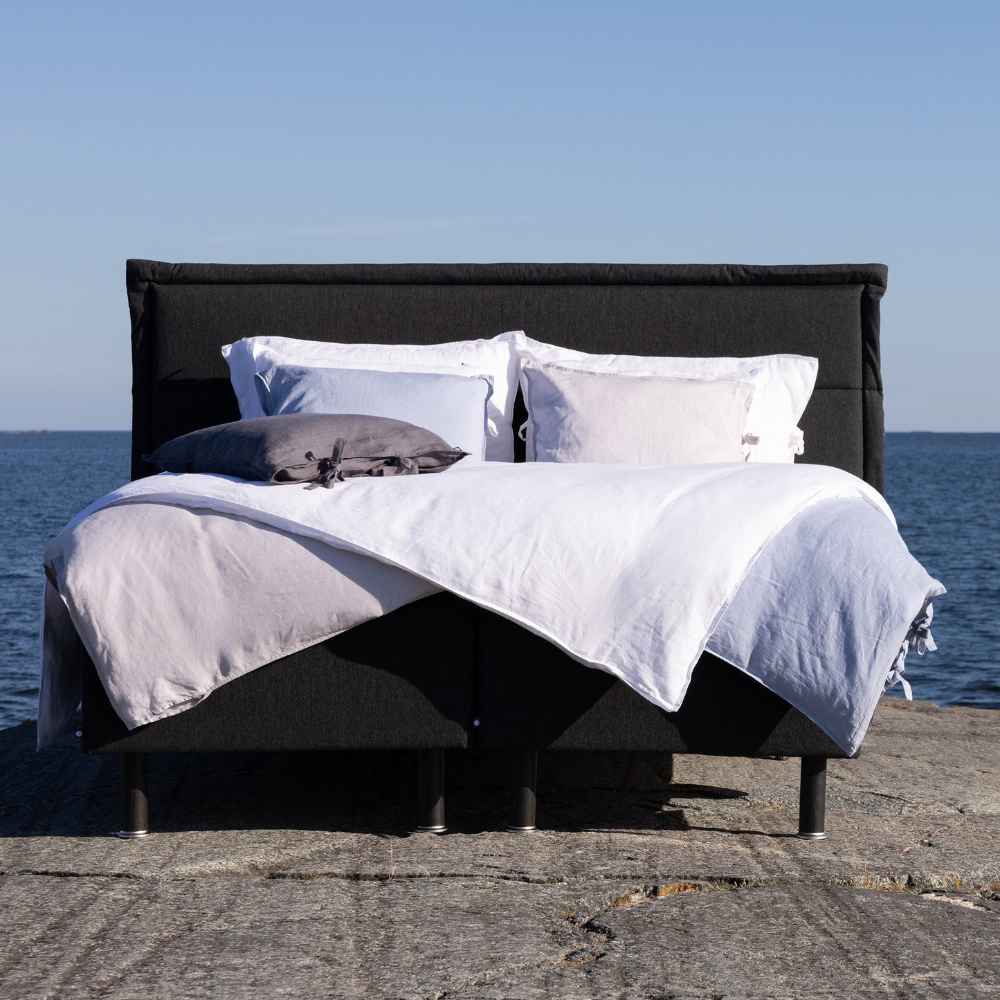 Zone frame bed 80x200 cm | dark grey