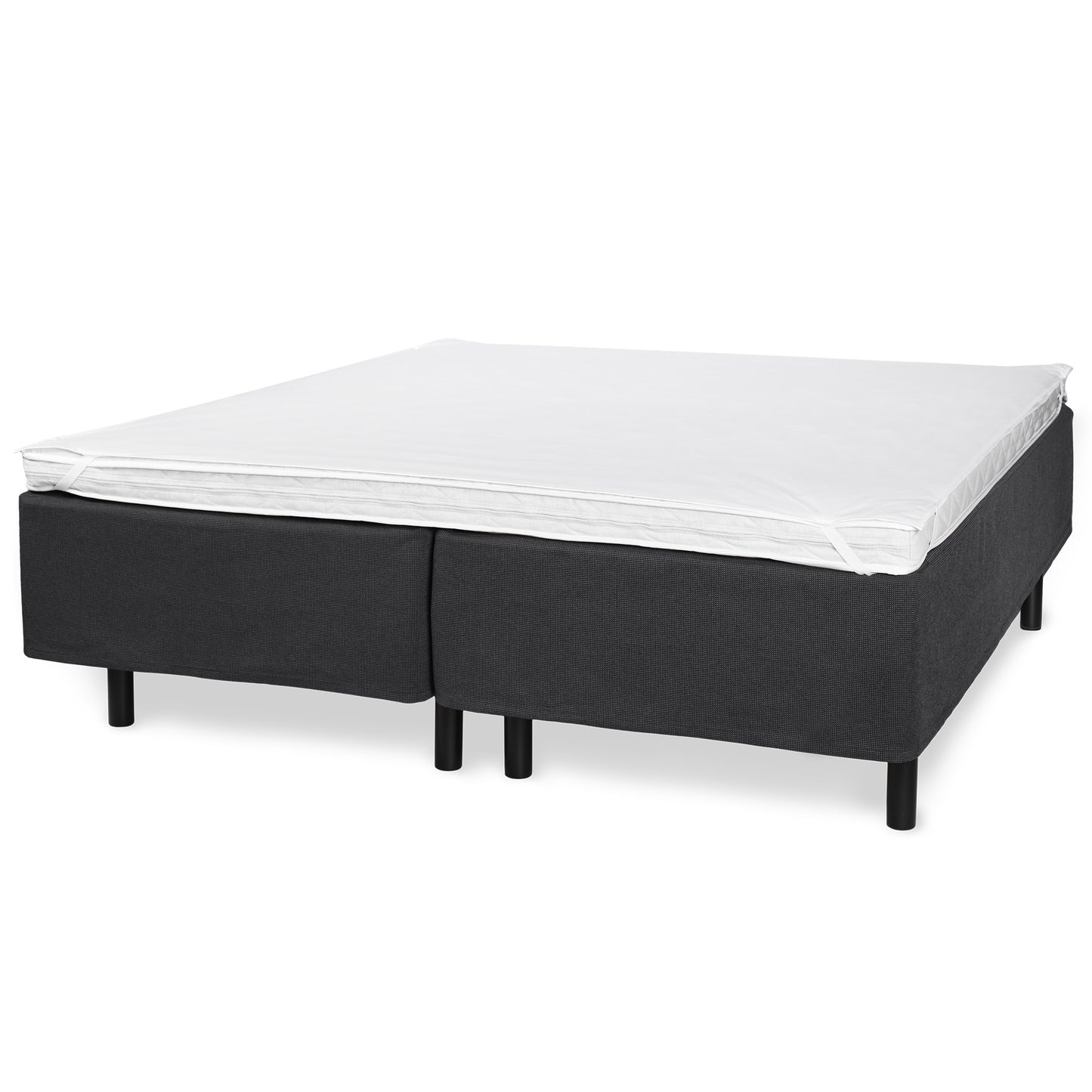 Double hotel bed bundle 180x210 cm | dark grey