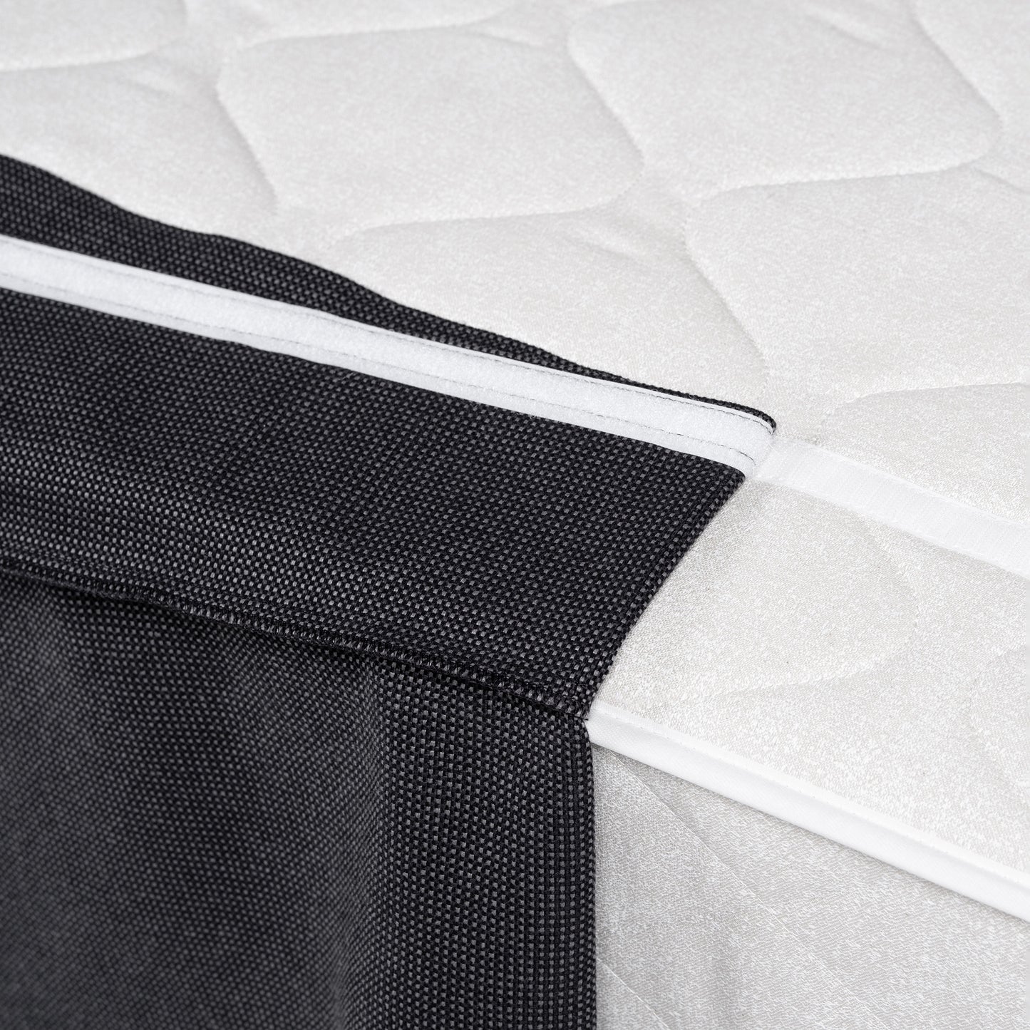 Single hotel bed bundle 100x210 cm | dark grey
