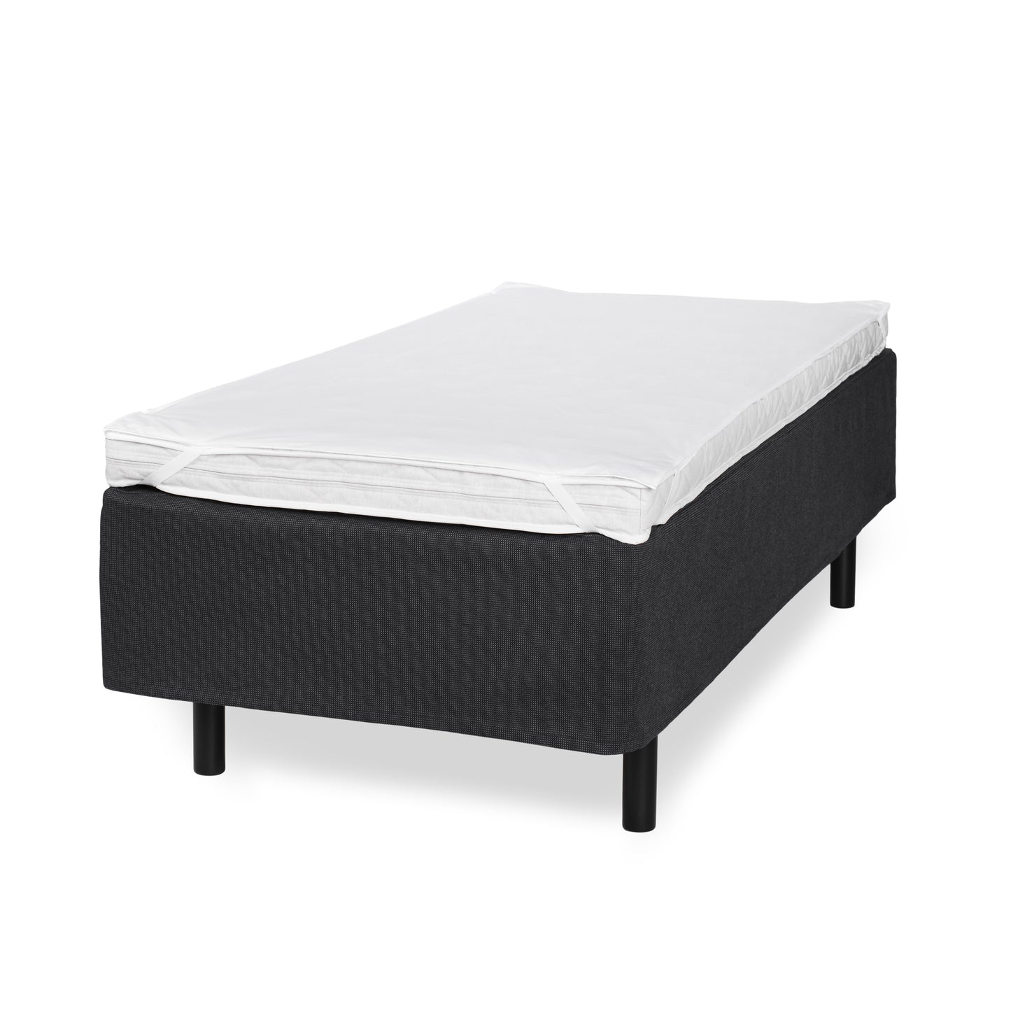 Single hotel bed bundle 100x210 cm | dark grey