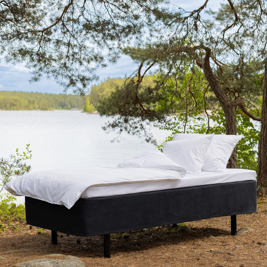 Single hotel bed bundle 100x210 cm | dark grey
