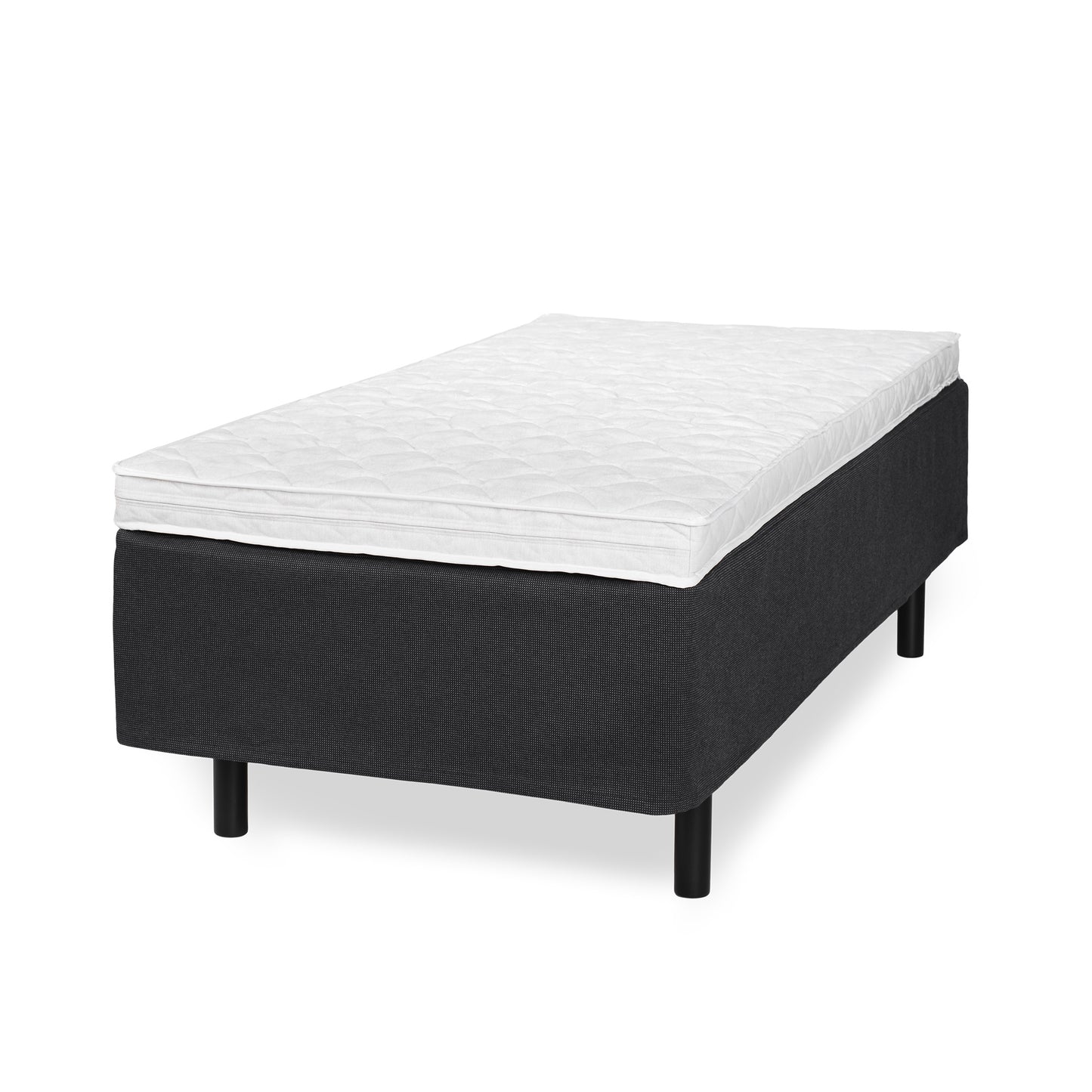 Single hotel bed bundle 100x210 cm | dark grey