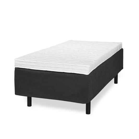 Single hotel bed bundle 90x210 cm | dark grey