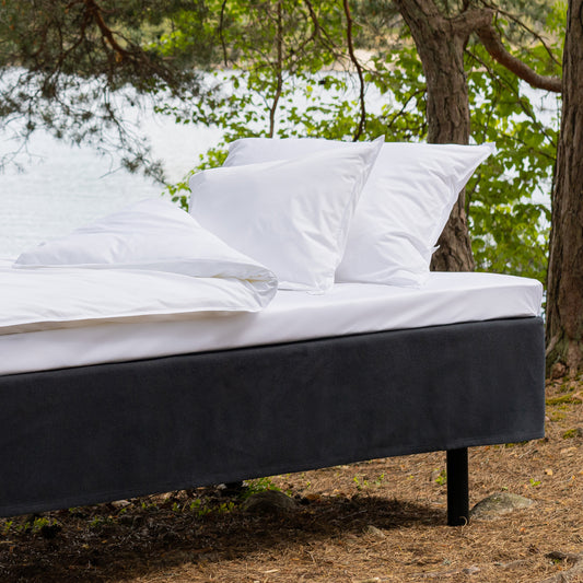 Single hotel bed bundle 90x210 cm | dark grey