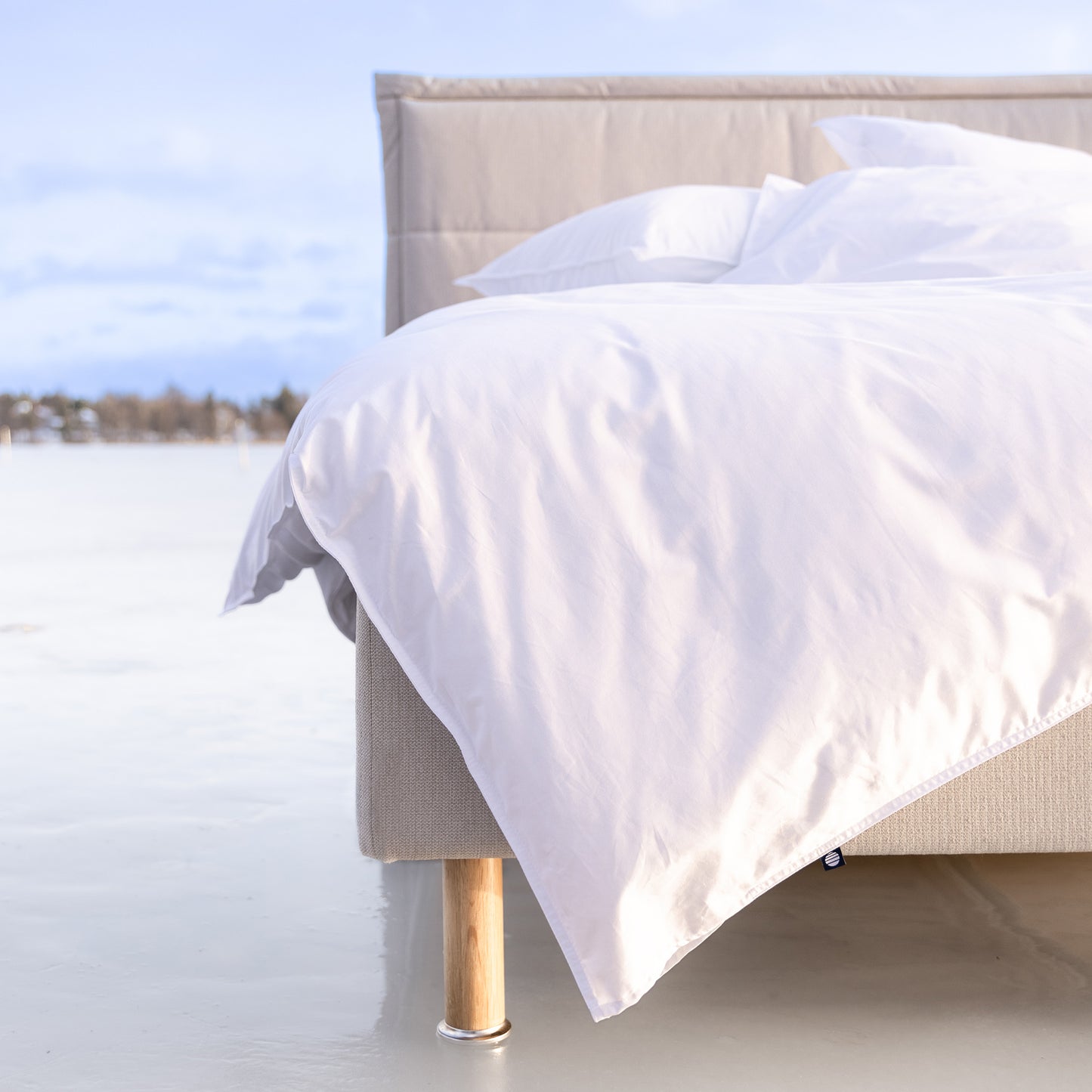 Zone frame bed 90x200 cm | putty
