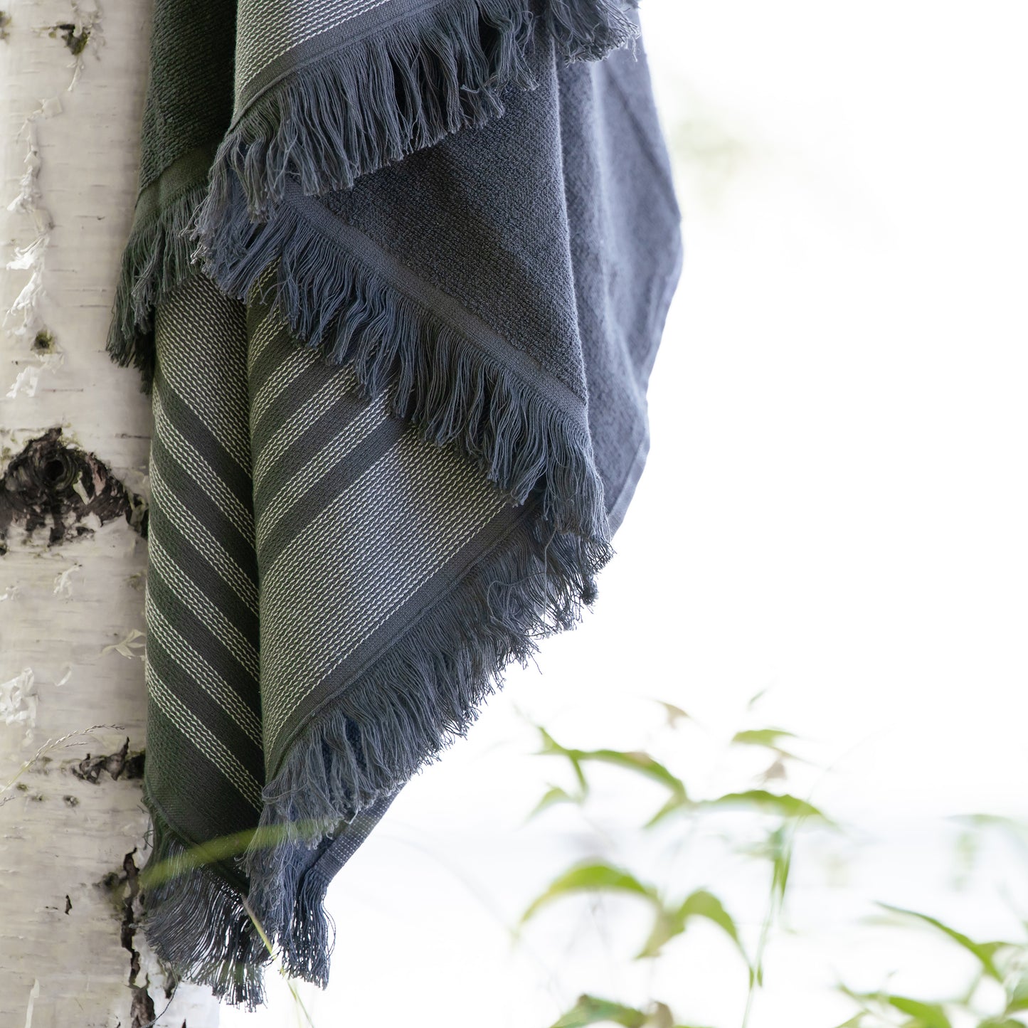 Stripe Hammam bath towel | grey