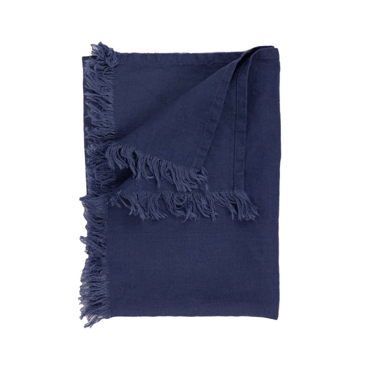 Linen bath towel | blueberry