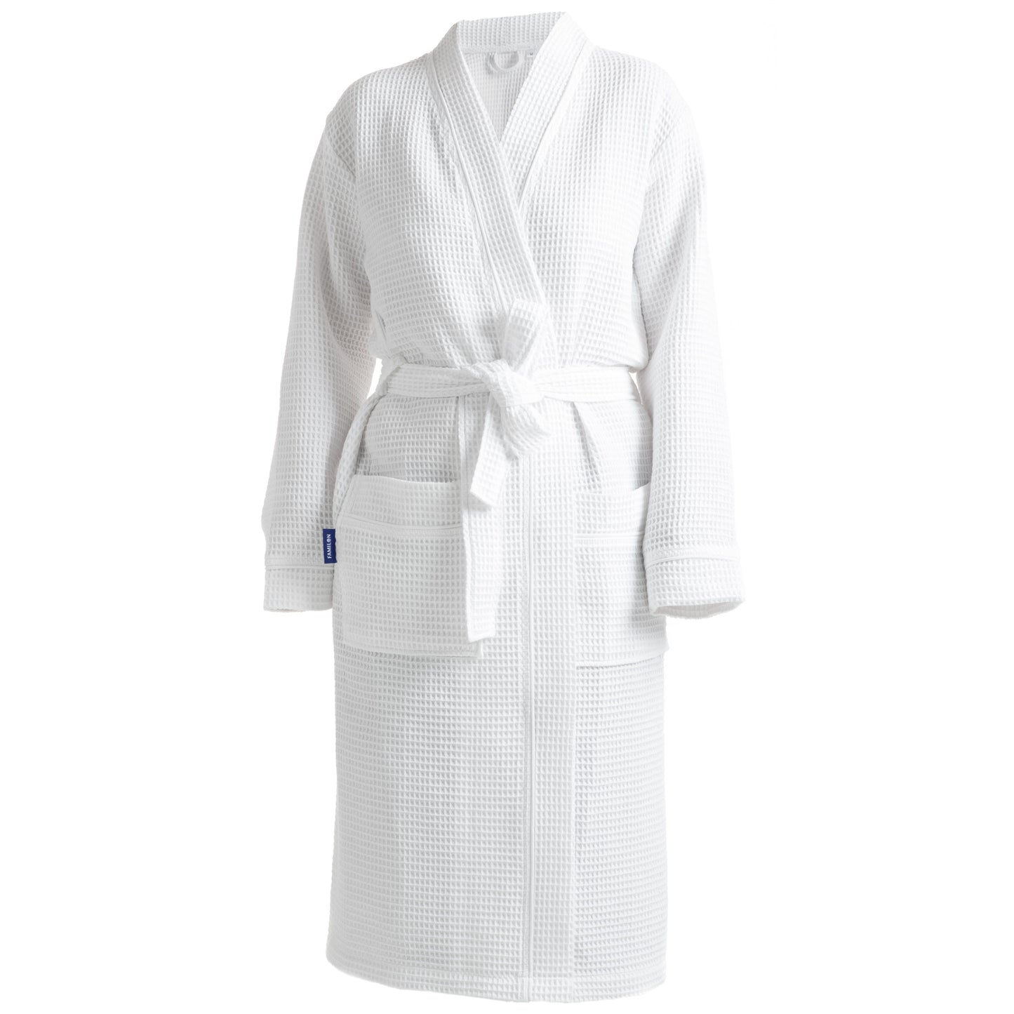 Waffle bathrobe 2XL–3XL | white