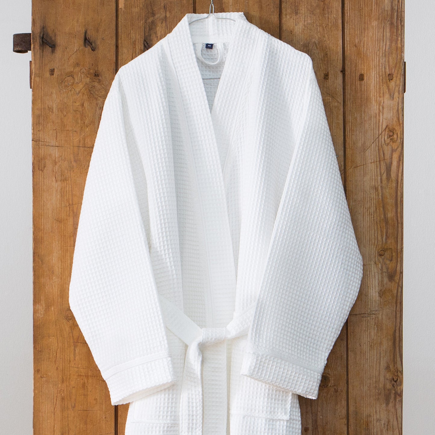 Waffle bathrobe 2XL–3XL | white