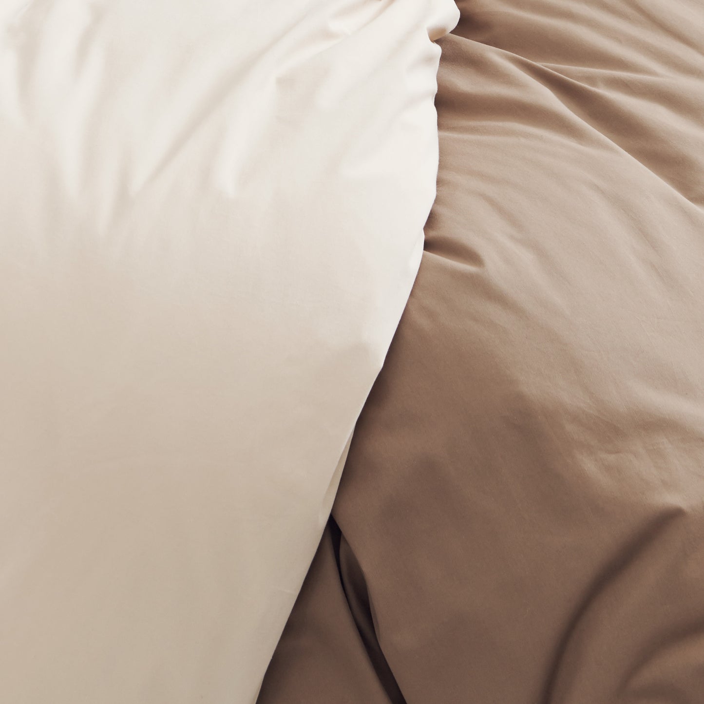 Percale duvet cover set | bark
