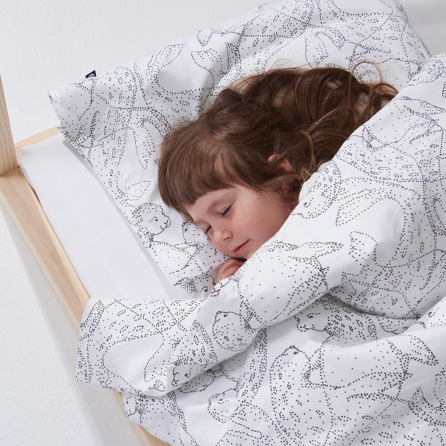 Norppa Organic kids duvet cover set | white/black