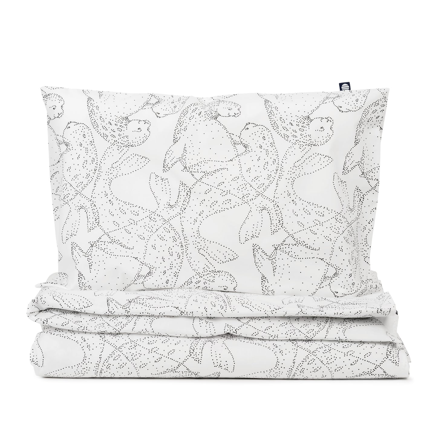 Norppa Organic kids duvet cover set | white/black