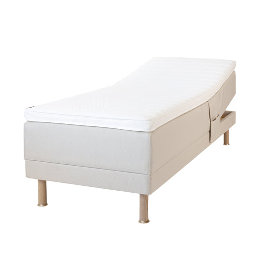 Zone Lux adjustable bed 90x200 cm medium spring + memory foam | putty