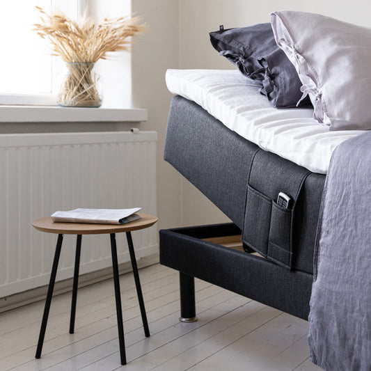 Zone Lux adjustable bed 90x200 cm firm spring + memory foam | dark grey