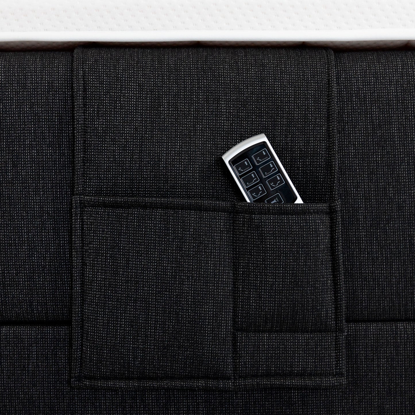 Zone Lux adjustable bed 90x200 cm medium spring + memory foam | dark grey