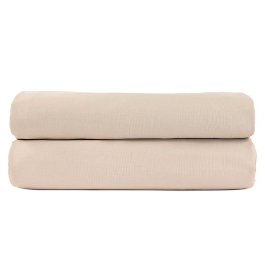 Percale Organic fitted sheet 180x200 cm | greige