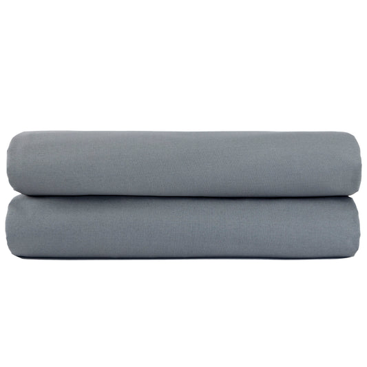 Percale Organic fitted sheet 90x200 cm | grey