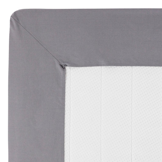 Percale Organic fitted sheet 90x200 cm | grey