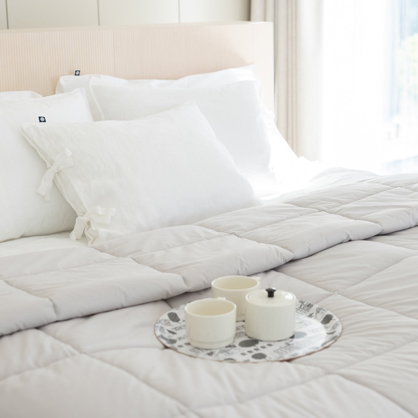 Linen duvet cover set | white