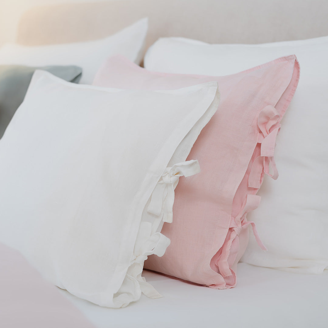 Linen duvet cover set | powder