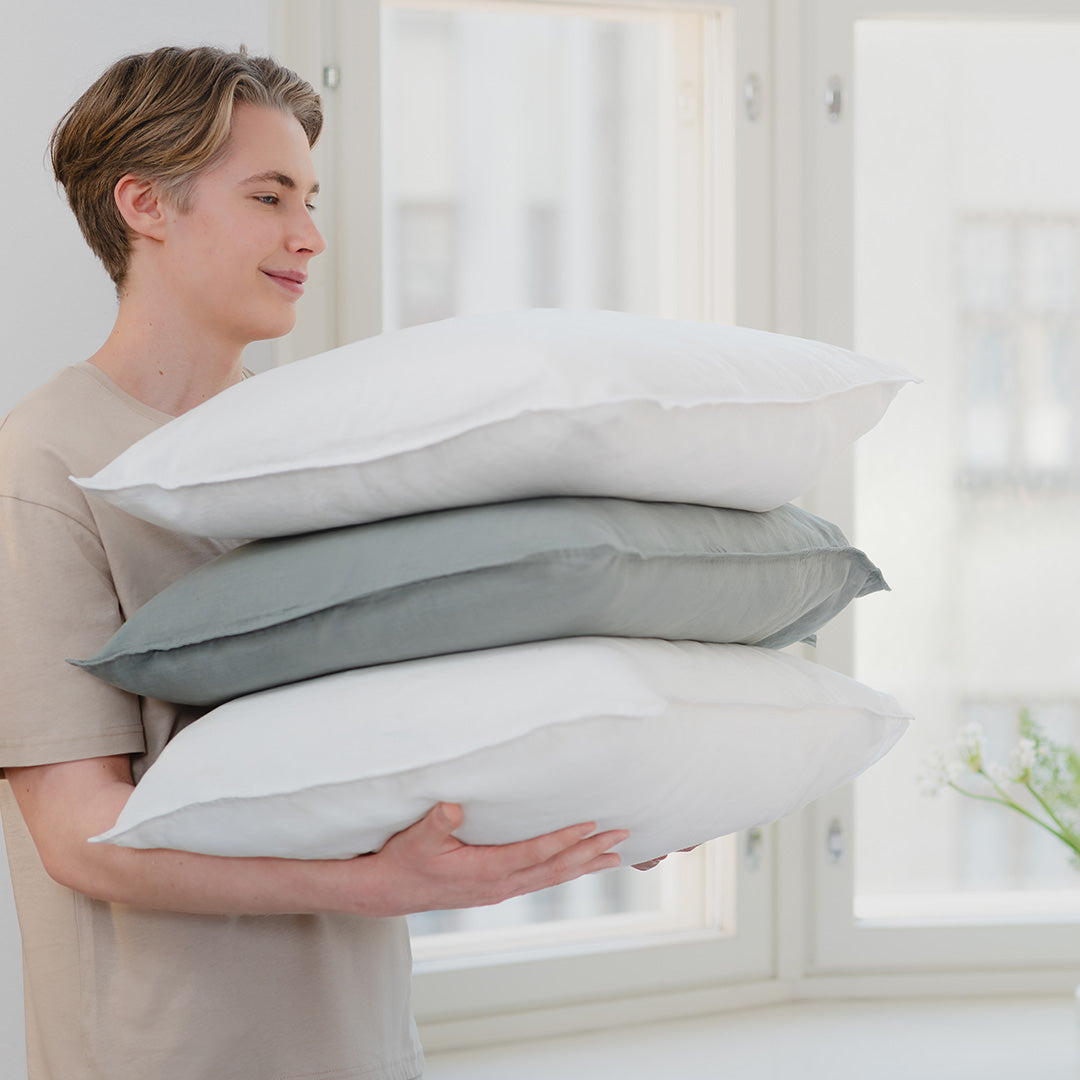 Pellava-pussilakanasetti | valkoinen