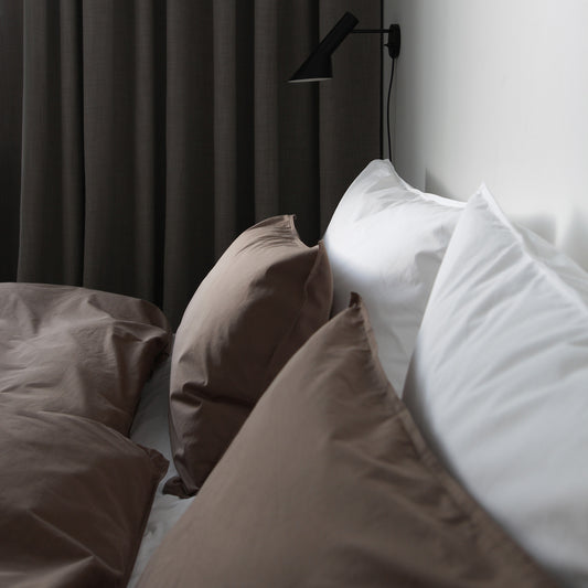 Percale duvet cover set | bark