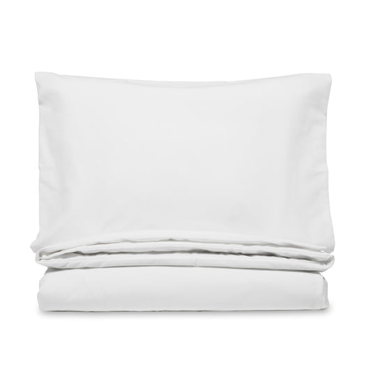 Percale kids duvet cover set | white