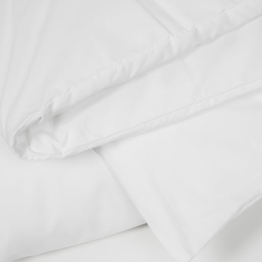 Percale baby duvet cover set | white