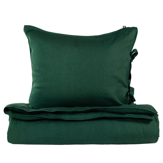 Linen duvet cover set | pine