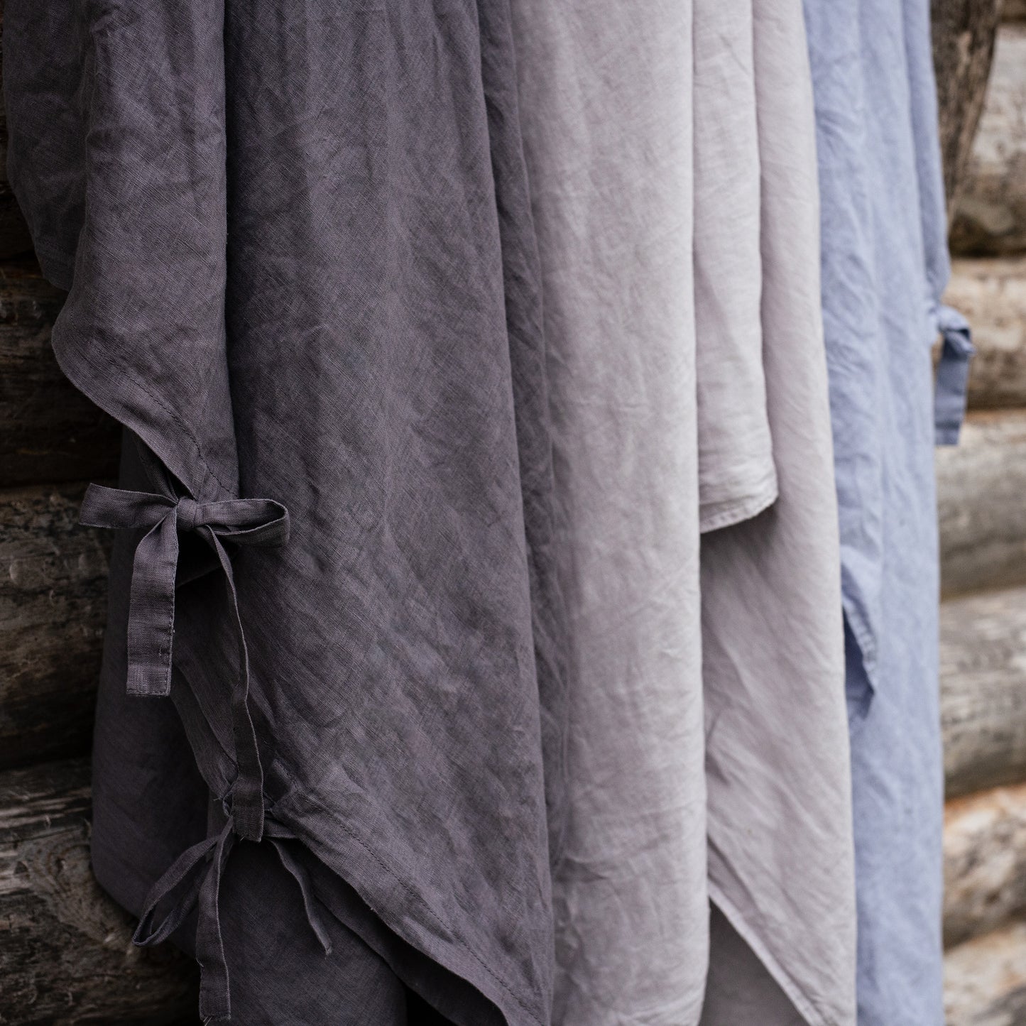 Linen duvet cover set | sky blue
