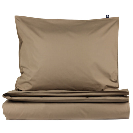 Percale duvet cover set | bark