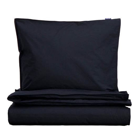 Percale duvet cover set | soot black