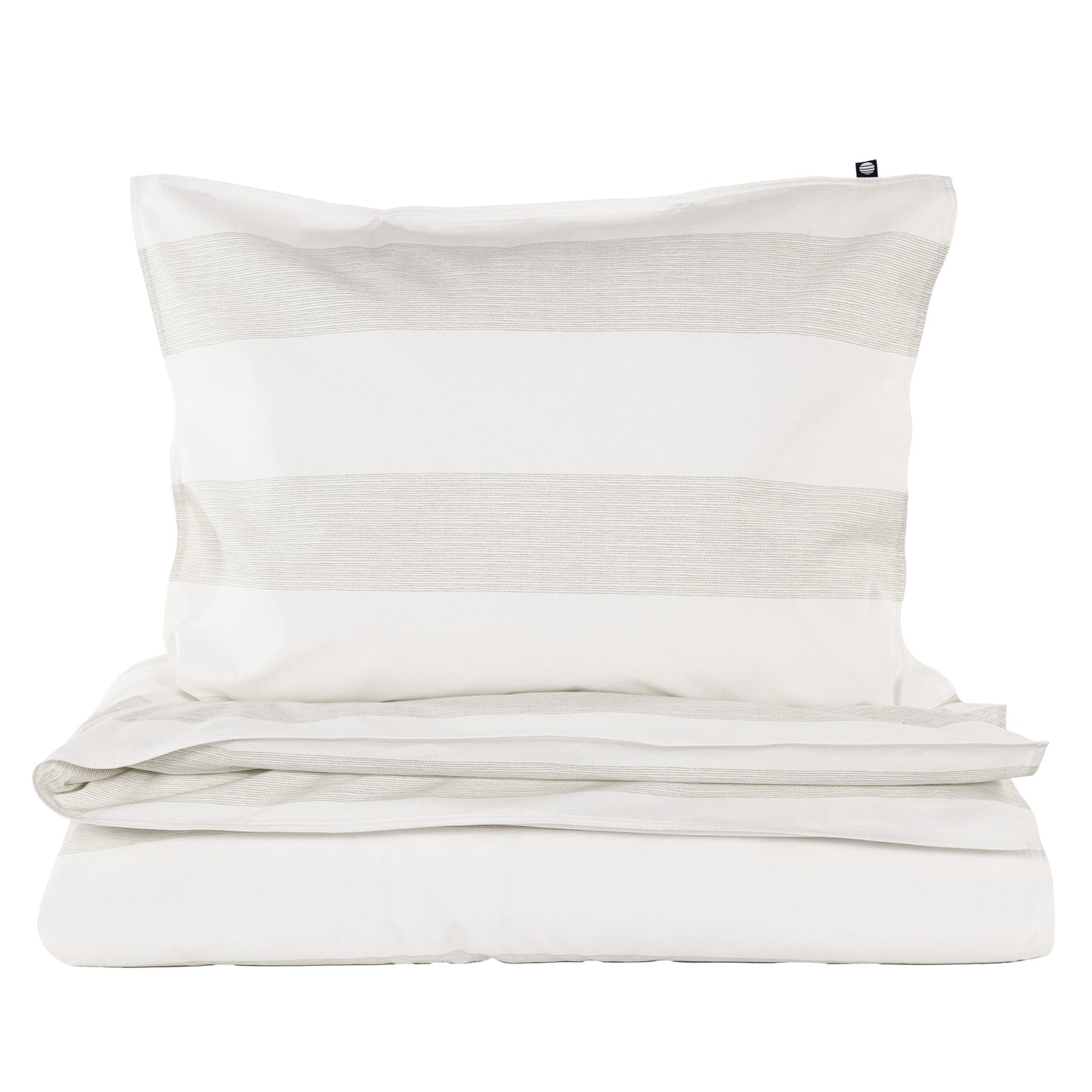Stripe Percale duvet cover set | greige