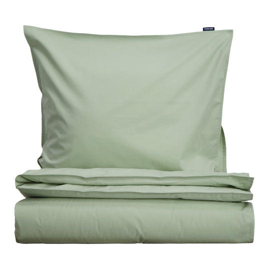 Percale duvet cover set | sage