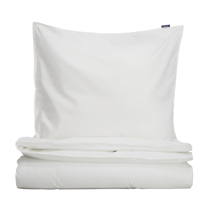 Percale duvet cover set | white