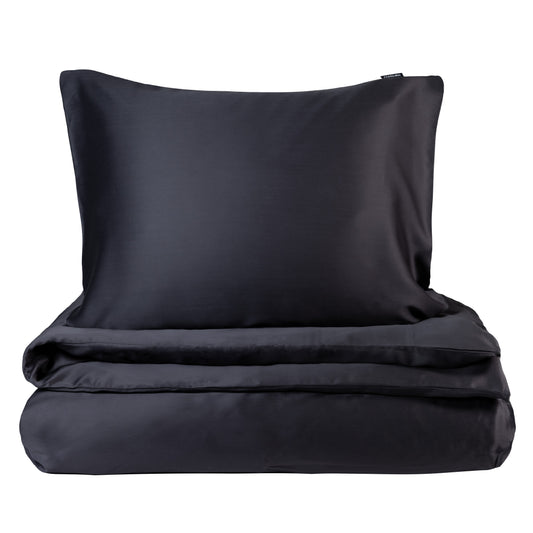 Tencel satin duvet cover set | caviar