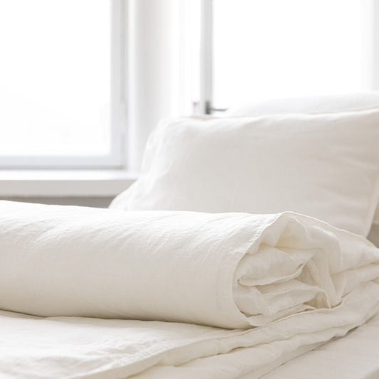 Linen duvet cover set | white
