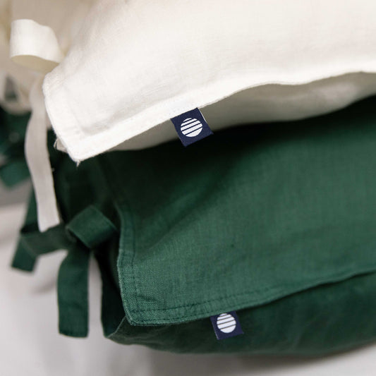 Linen duvet cover set | pine