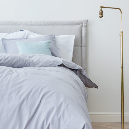 Percale duvet cover set | grey