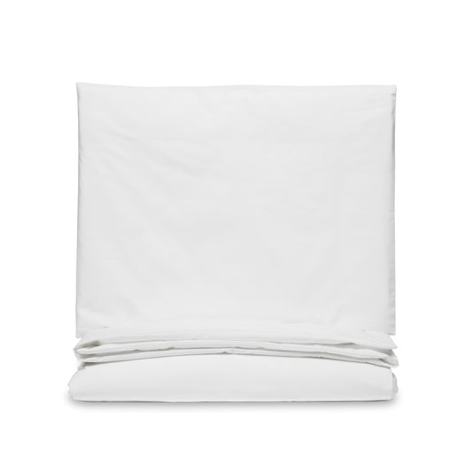 Percale baby duvet cover set | white